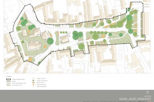 Urbanistická studie. Revitalizace historického centra městyse Přídolí.