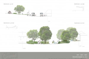 Urbanistická studie. Revitalizace historického centra městyse Přídolí.